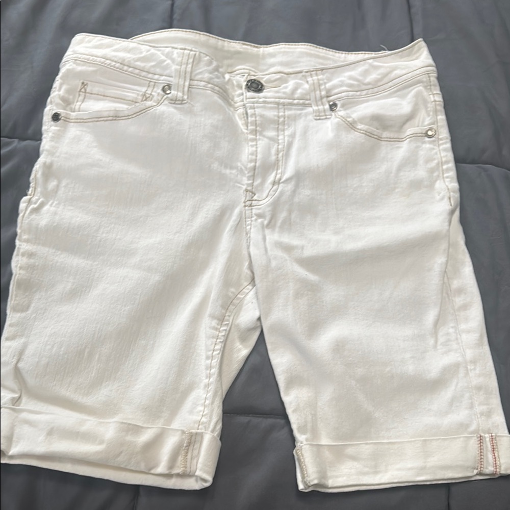 White Denim Shorts